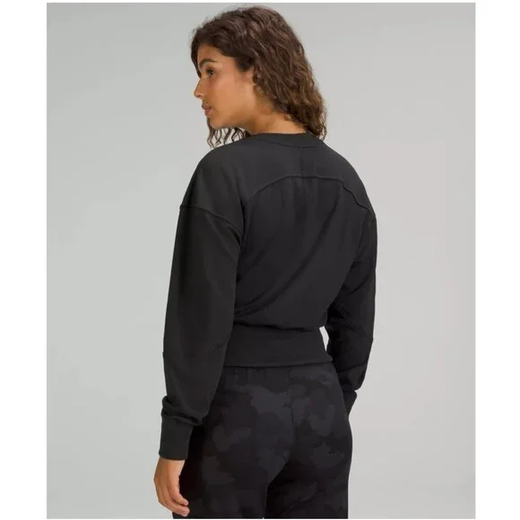 Modal Fleece Ribbed-Waist Pullover - Picture 2 of 7